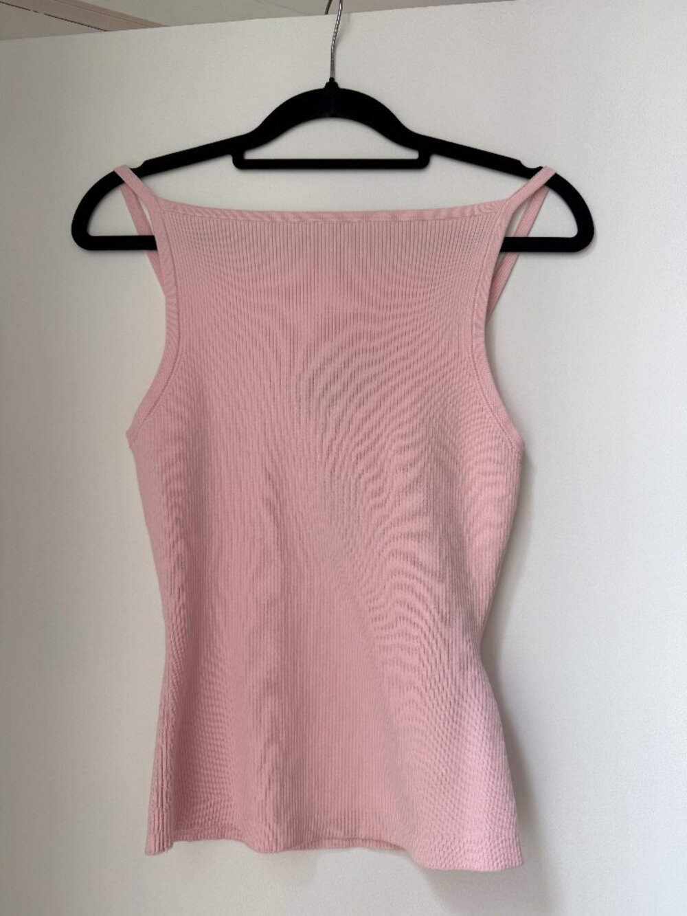 New Maje Pink High straight neckline top